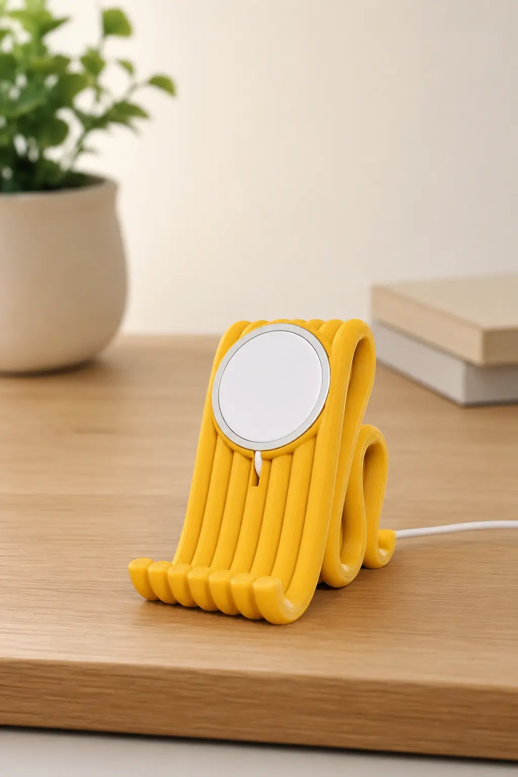 MagSafe charging puck integrated into the WAVE stand